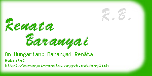 renata baranyai business card